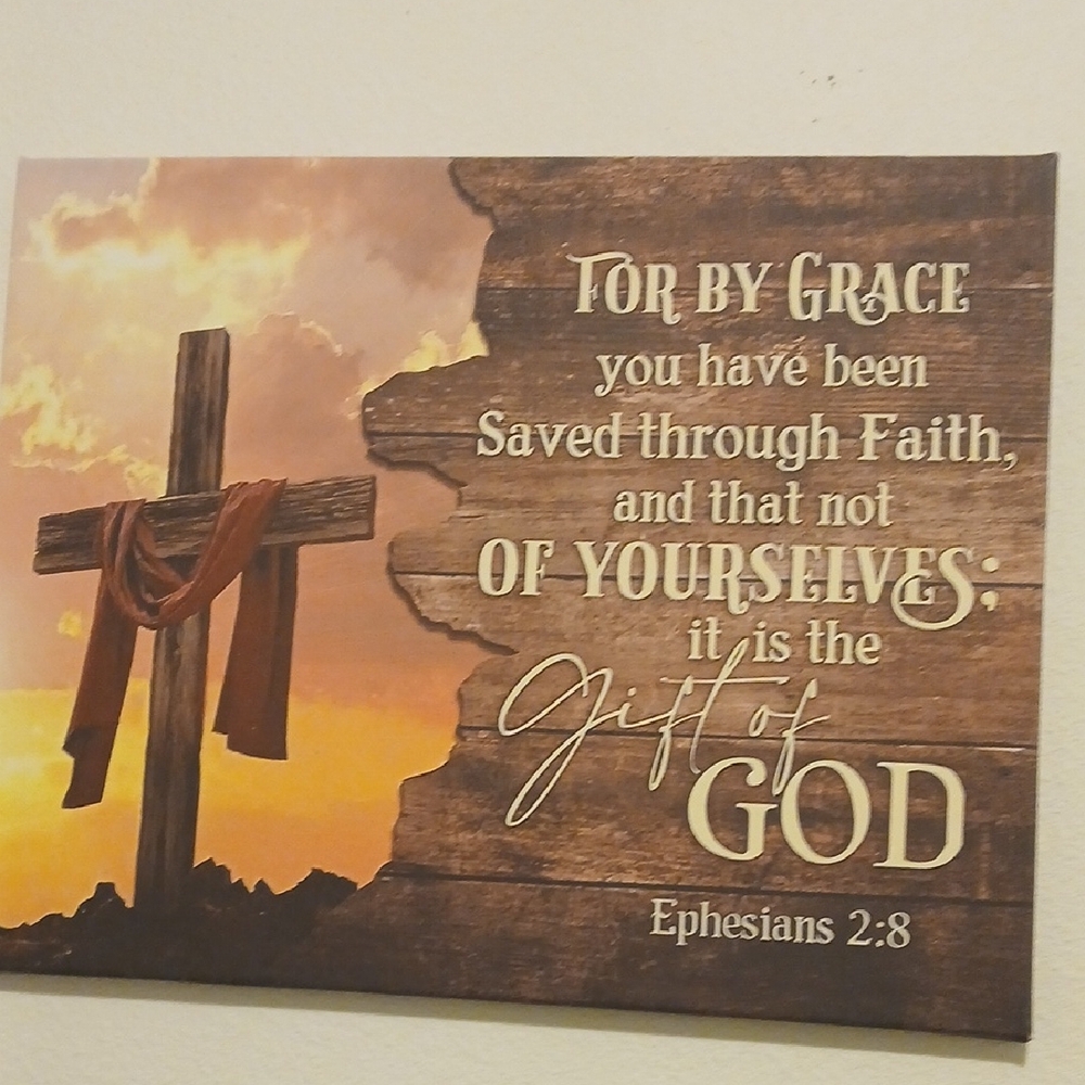 Inspirational Ephesians Wall Art - Brown and Tan